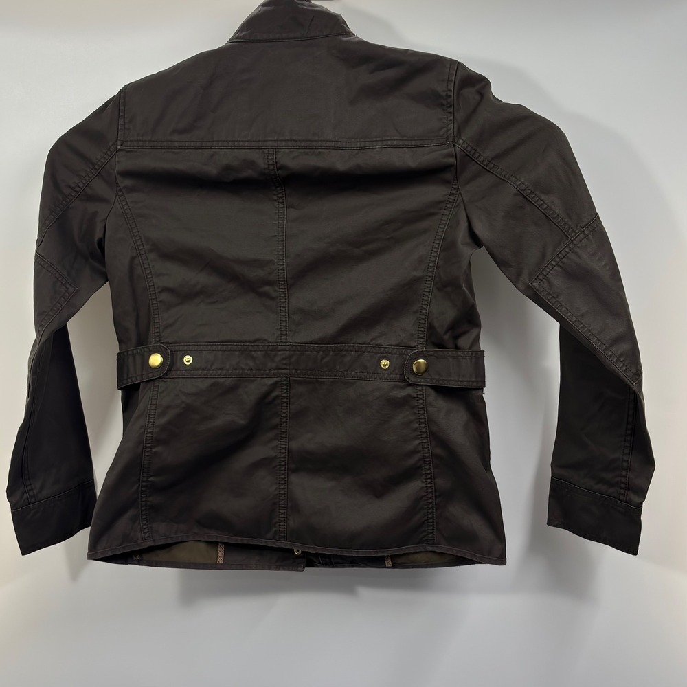 J.Crew Women's Field Jacket Small Olive Cotton Utility Style 19034 SP16 - Picture 3 of 5
